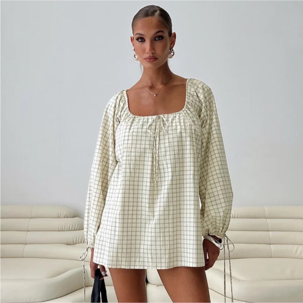 Preacher Playsuit White Check